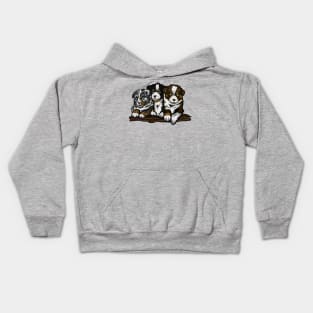 Australian Shepherd Dog Puppy Kids Hoodie